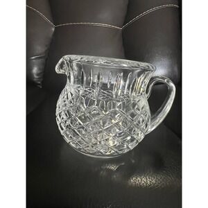 Vintage Heavy Crystal Water Pitcher 4.75" Tall